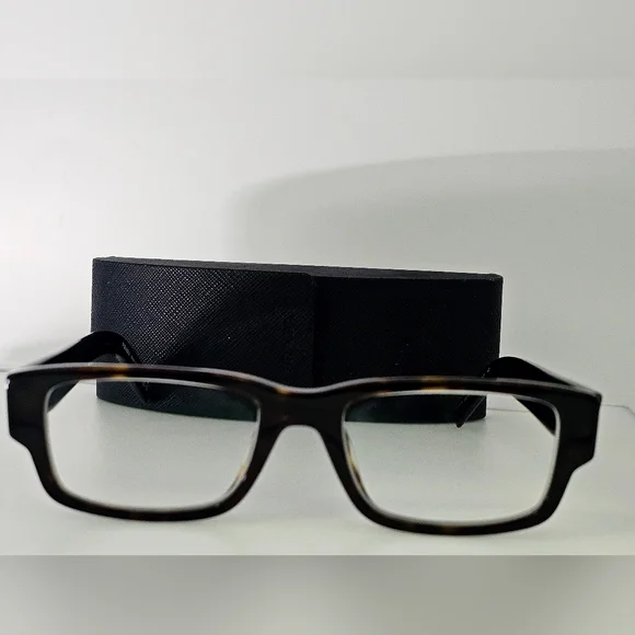 Prada Tortoise Shell Glasses PR07ZV Rectangle Eyeglasses RX Apprx -2.0 - Picture 11 of 11